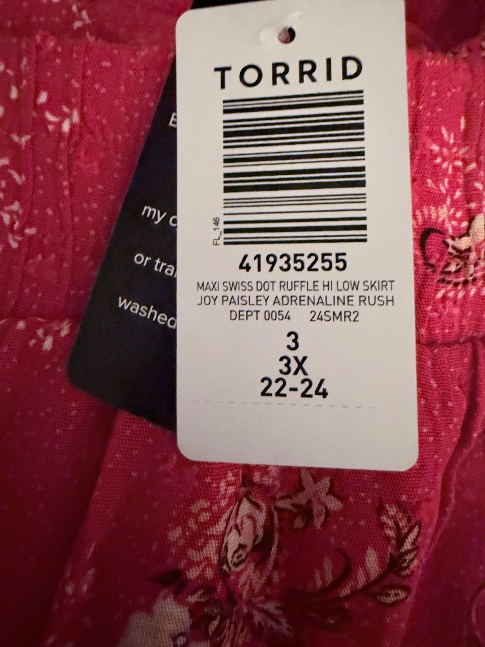 NWT Torrid Ruffle High-Low Maxi Skirt - Picture 5 of 5